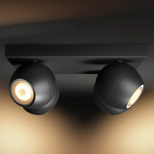 Philips Hue Buckram 4 lyskilder dimmebryter svart Outlet