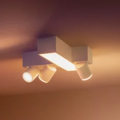 Philips Hue Centris Cross LED-spotlight, hvit, 3 lyskilder RGB CCT Outlet