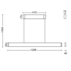 Philips Hue Ensis LED-hengelampe, RGBW Outlet