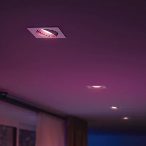 Philips Hue LED innfelt spot Centura, hvit, 9x9 cm, CCT, RGB Outlet