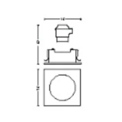 Philips Hue LED innfelt spot Centura, hvit, 9x9 cm, CCT, RGB Outlet