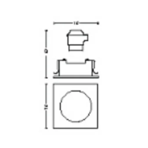 Philips Hue LED innfelt spot Centura, hvit, 9x9 cm, CCT, RGB Outlet
