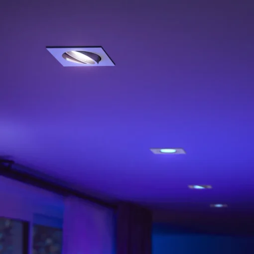 Philips Hue LED innfelt spot Centura, hvit, 9x9 cm, CCT, RGB Outlet
