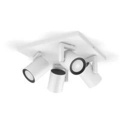Philips Hue LED-downlight Argenta, hvit, 4 lyskilder RGB CCT Discount
