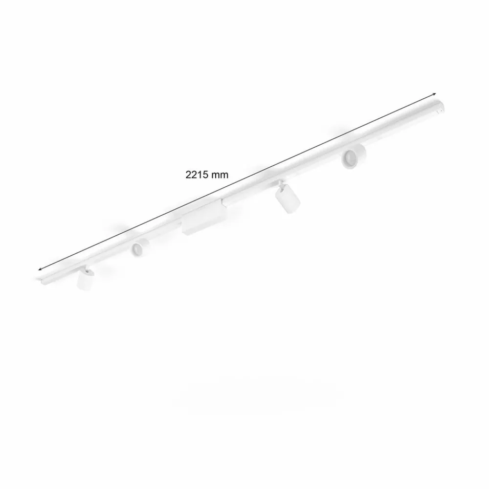 Philips Hue Perifo skinnesystem 4 spoter hvit| Skinnesystem