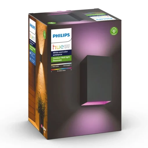 Philips Hue Resonate WACA Up- & downlight svart| Smarthus Utebelysning|Led-Utendørs
