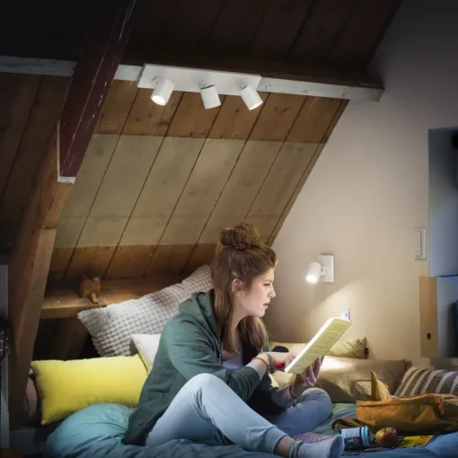 Philips Hue Runner LED-spot, 3 lyskilder, dimmerbryter, hvit| Smarthus Belysning|Spotter I Tak