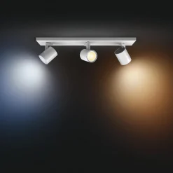 Philips Hue Runner LED-spot, 3 lyskilder, dimmerbryter, hvit| Smarthus Belysning|Spotter I Tak