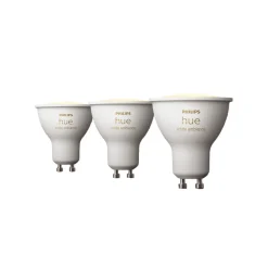 Philips Hue White Ambiance GU10 4,2W reflektorpære 3stk| Gu10 Pærer|Smarthus Lyspærer