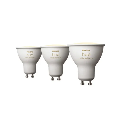 Philips Hue White Ambiance GU10 4,2W reflektorpære 3stk| Gu10 Pærer|Smarthus Lyspærer
