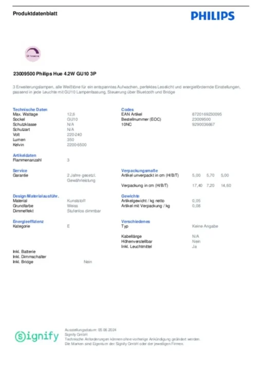 Philips Hue White Ambiance GU10 4,2W reflektorpære 3stk| Gu10 Pærer|Smarthus Lyspærer