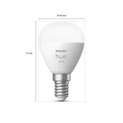 Philips Hue White LED-dråpepære E14 5,7W 2 700 K| E14 Pærer|Dimbar Led-Pære