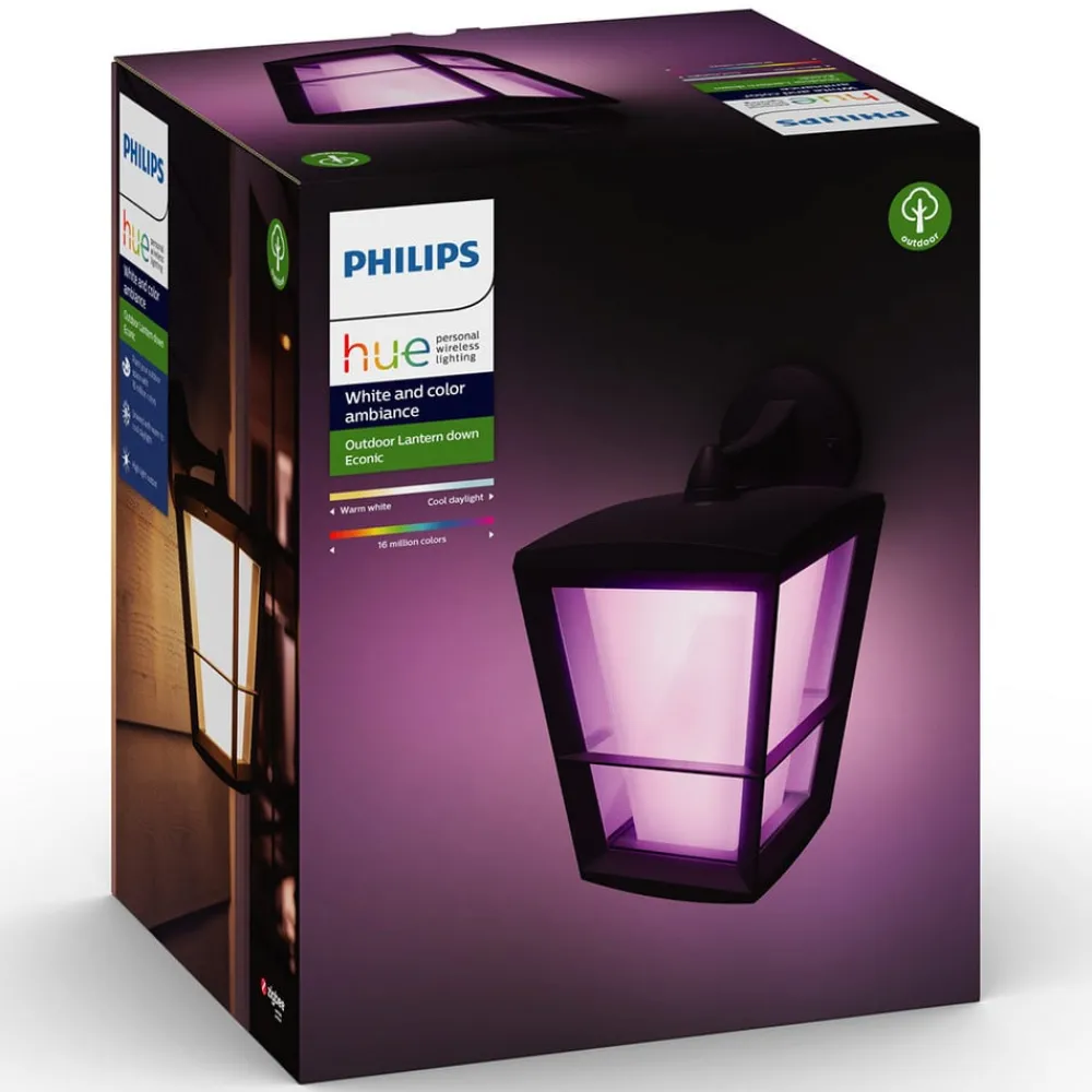 Philips Hue White+Color Econic vegglampe nede| Smarthus Utebelysning