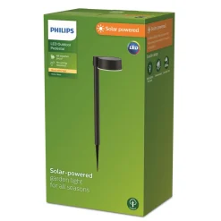 Philips LED solcellelampe med jordspyd Vynce, Ø hode 11,2 cm Discount