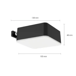 Philips LED solcellevegglampe Vynce, hode 10,5 x 10,5 cm Outlet