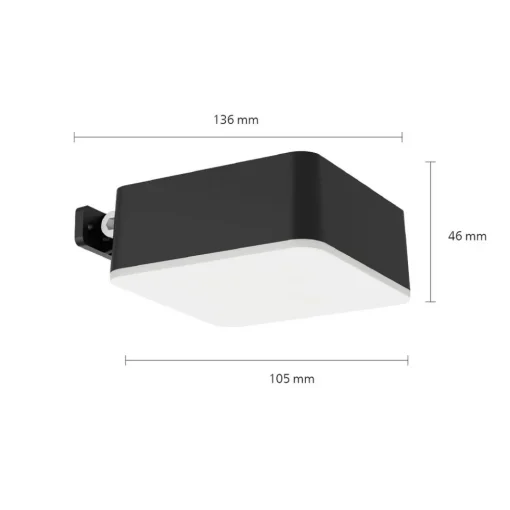 Philips LED solcellevegglampe Vynce, hode 10,5 x 10,5 cm Outlet