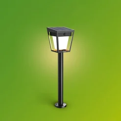 Philips LED-lampe med jordspyd Nissa UE, plast, IP44| Solcellelamper Med Sensor
