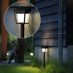 Philips LED-lampe med jordspyd Nissa UE, plast, IP44| Solcellelamper Med Sensor