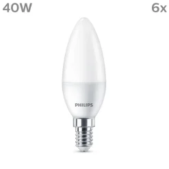 Philips LED-mignon E14 4,9W 470lm 2700K matt 6stk Sale