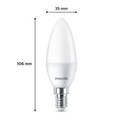 Philips LED-mignon E14 2,8W 250lm 2700K matt 3stk| E14 Pærer