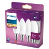 Philips LED-mignonpære E14 B35 4,3 W matt 3-pakke| E14 Pærer