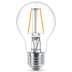 Philips LED-pære Classic E27 4,3W 2 700 K klar 3er Online