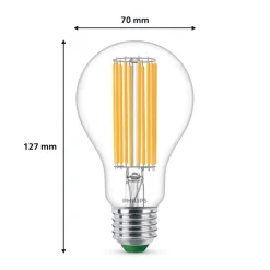 Philips LED-pære E27 A70 5,2W 1095lm trnsp 3 000 K| Filament Pærer|Filament Pærer