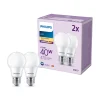 Philips LED-pære E27, 4,9W 470lm 2 700 K matt 2stk| E27 Pærer