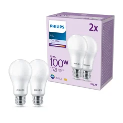 Philips LED-pære E27, 13W 1521lm 4 000 K matt 2stk Sale