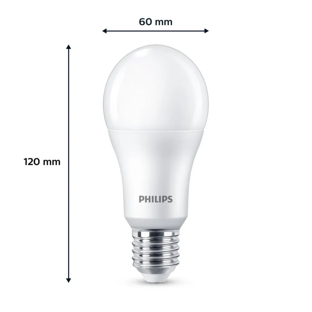 Philips LED-pære E27, 13W 1521lm 2 700 K matt 3stk| E27 Pærer|Led-Pærer