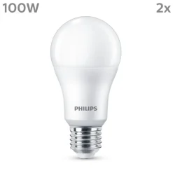 Philips LED-pære E27, 13W 1521lm 2 700 K matt 2stk Online