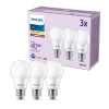Philips LED-pære E27, 4,9W 470lm 2 700 K matt 3stk| E27 Pærer
