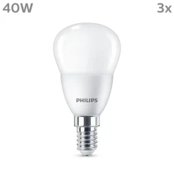 Philips LED-pære E14, 4,9W 470m 2 700 K matt 3stk Discount