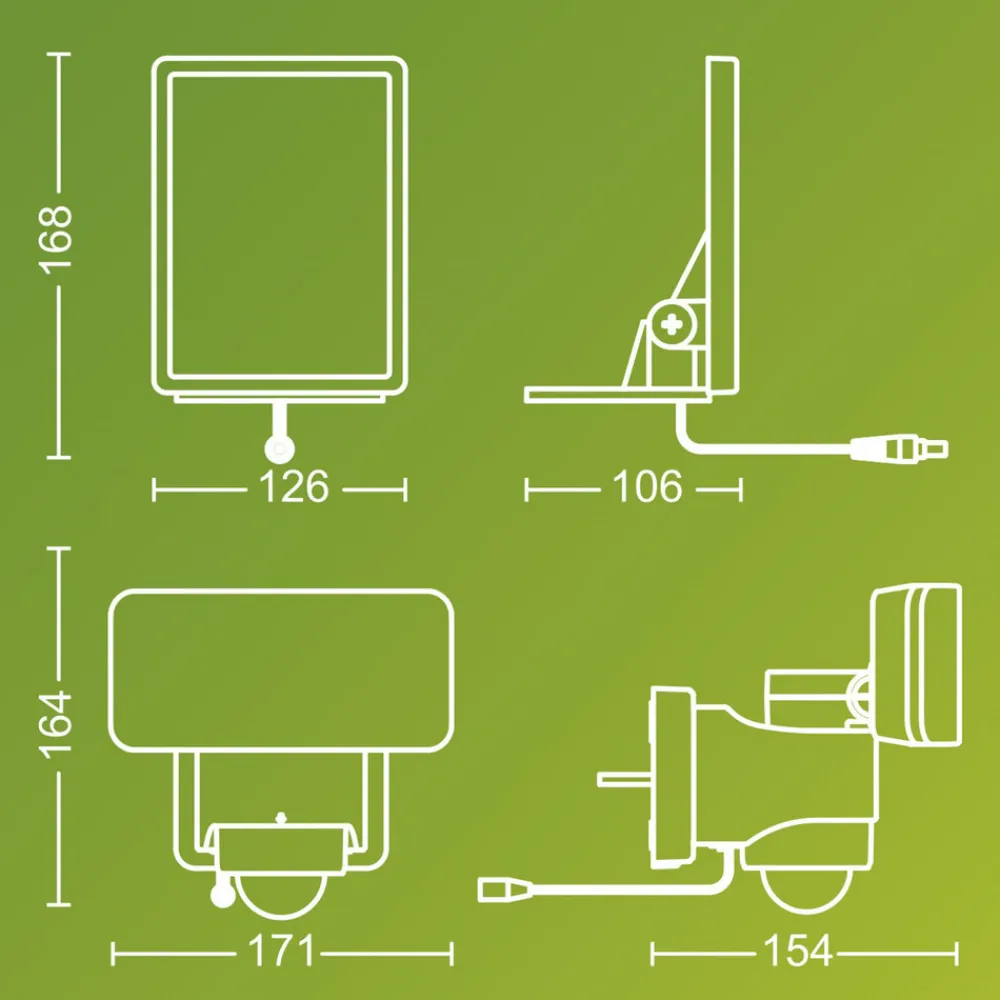 Philips LED-solcelledrevet utendørs spot Tylus, svart 3000K sensor New