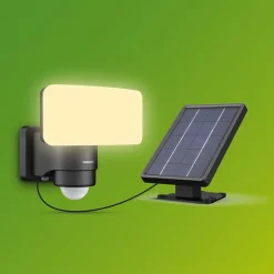 Philips LED-solcelledrevet utendørs spot Tylus, svart 3000K sensor New