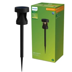Philips LED-solcellelampe Avery, jordspyd, svart, IP44| Solcellelamper