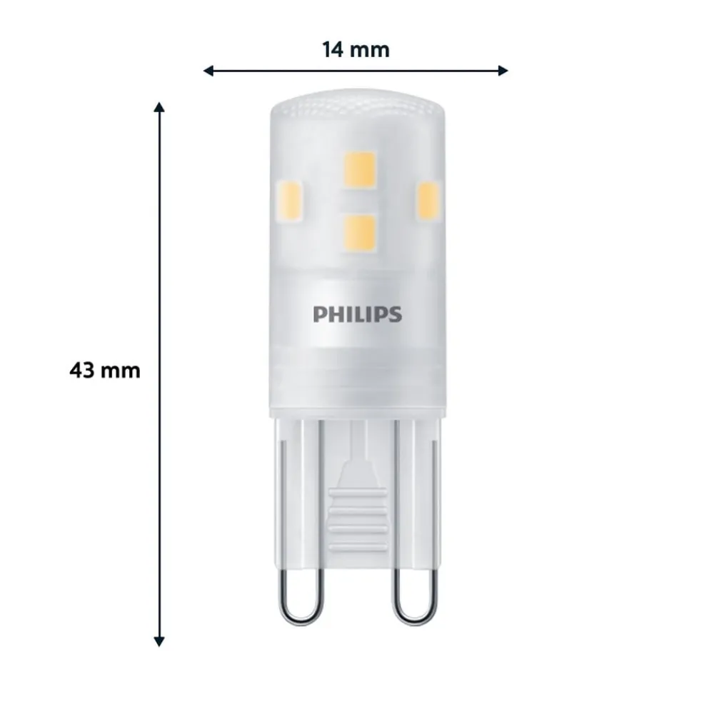 Philips LED-stiftpære G9 1,9W 220lm 2700K matt 6-pak| G9 Pærer
