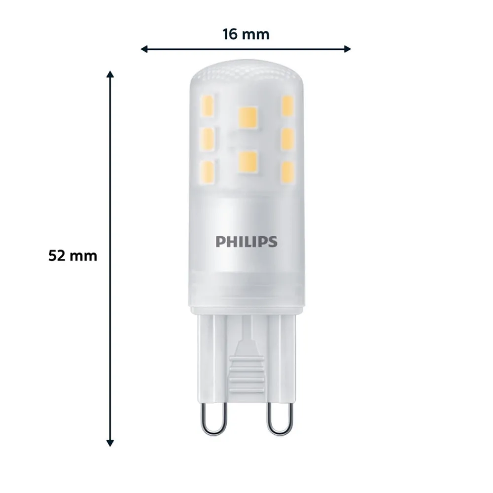 Philips LED-stiftpære G9 3,7W 470lm 2700K matt 3-pak Best