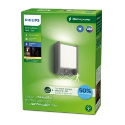 Philips LED-vegglampe Arbour UE, sensor, 2 700 K Hot