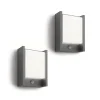 Philips LED-vegglampe Arbour UE, 2-pak, sensor, 2700 K| Vegglamper Med Sensor|Utebelysning Med Sensor