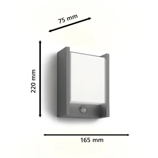 Philips LED-vegglampe Arbour UE, 2-pak, sensor, 2700 K| Vegglamper Med Sensor|Utebelysning Med Sensor