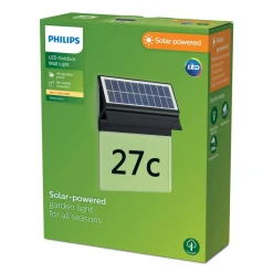Philips LED-vegglampe med solcellebelysning Enkara| Solcellelamper|Vegglamper Utendørs