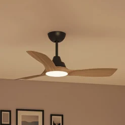 Philips LED-vifte Olas, Ø 106 cm, brun/svart, stillegående Sale