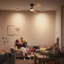 Philips LED-vifte Olas, Ø 106 cm, brun/svart, stillegående Sale