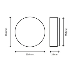 Philips SuperSlim taklampe 2.700K Ø54cm svart Online