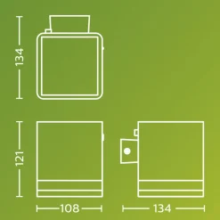 Philips utendørs LED-vegglampe Virona, svart, IP44