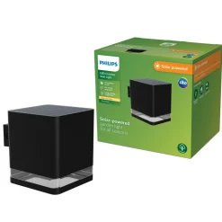 Philips utendørs LED-vegglampe Virona, svart, IP44