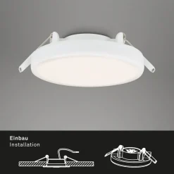 Briloner Plat LED innfelt spot, hvit, Ø 10 cm, 4 000K| Downlights