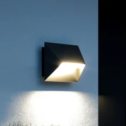 Nordlux Pontio 27 utendørs vegglampe, bredde 27 cm, svart| Vegglamper Utendørs