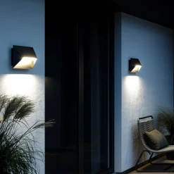Nordlux Pontio 27 utendørs vegglampe, bredde 27 cm, svart| Vegglamper Utendørs
